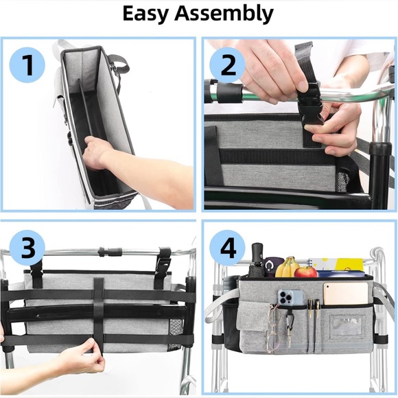 EUC Grarg Walker Basket Foldable Walker Accessories Bag - Picture 9 of 9